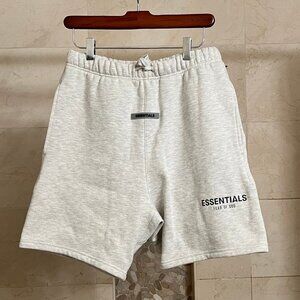 Fear of God ESSENTIALS heather oatmeal gray sweatshorts FW20, men's size XS, NWT